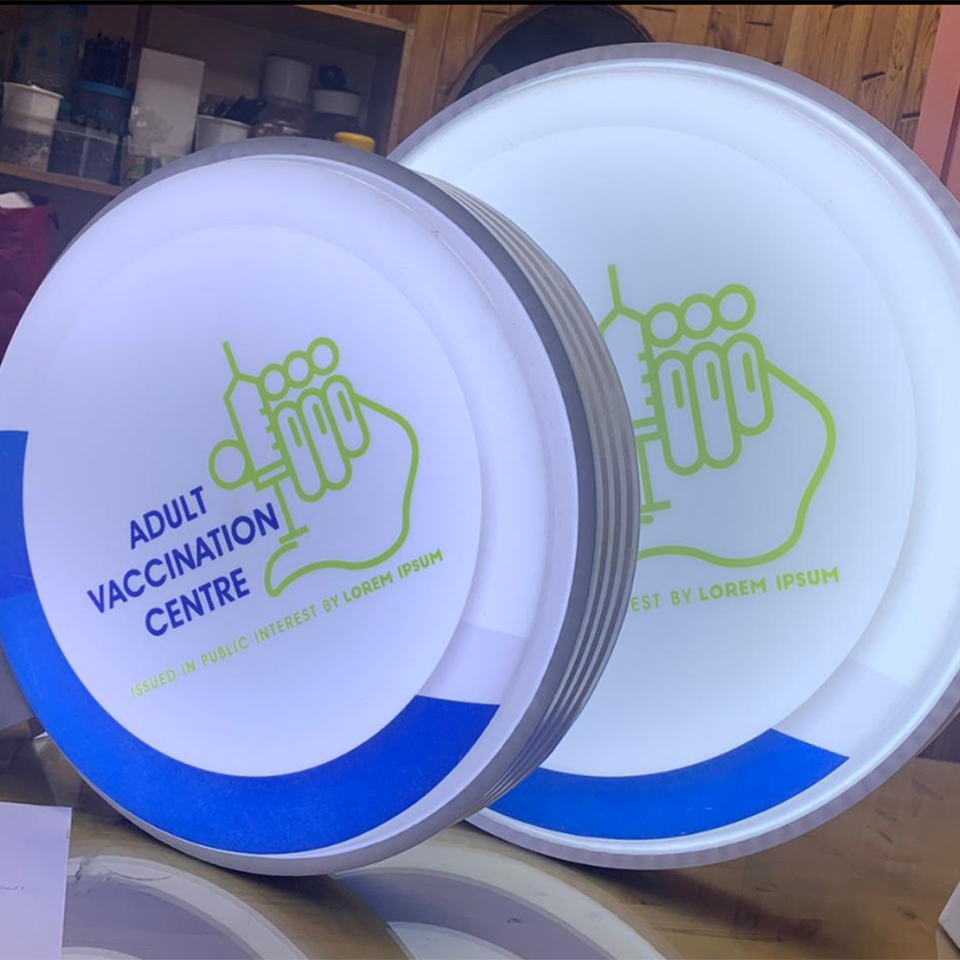 pbs prachar bharat lollipop shaped promotional led flange for outdoor promotion manufacturers from delhi.